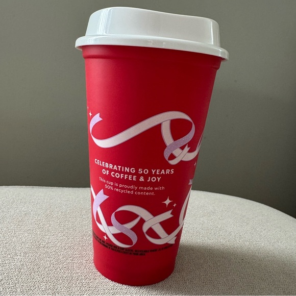 NWOT Starbucks Red Cup Day Cup Celebrating 50 Yrs Limited Edition - Picture 5 of 10